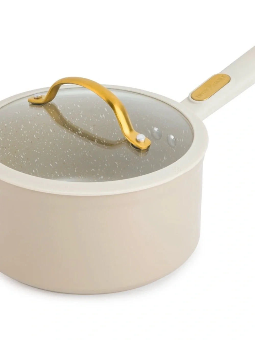 Thym & Table Granite 3 Pcs Ceramic Nonstick Cookware Tube & Gold